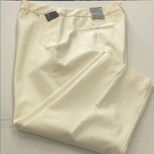 Reitmans Cream Cropped Dress Pants | Women’s Size 18 Petite | NWT